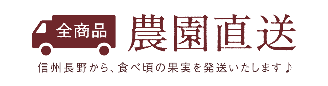 全商品農園直送　信州長野から、食べ頃の果実を発送いたします♪